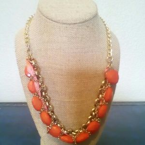 Coarl bib necklace